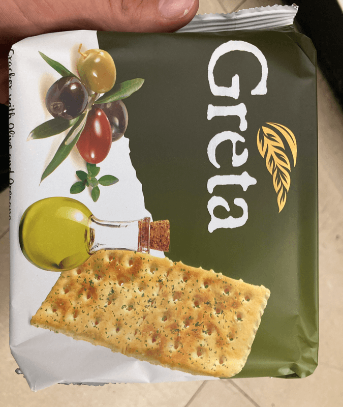Greta Cracker With Olive And Oregano
