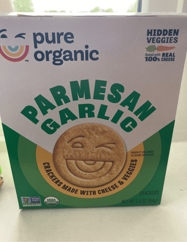 Pure Organic Parmesan Garlic Crackers