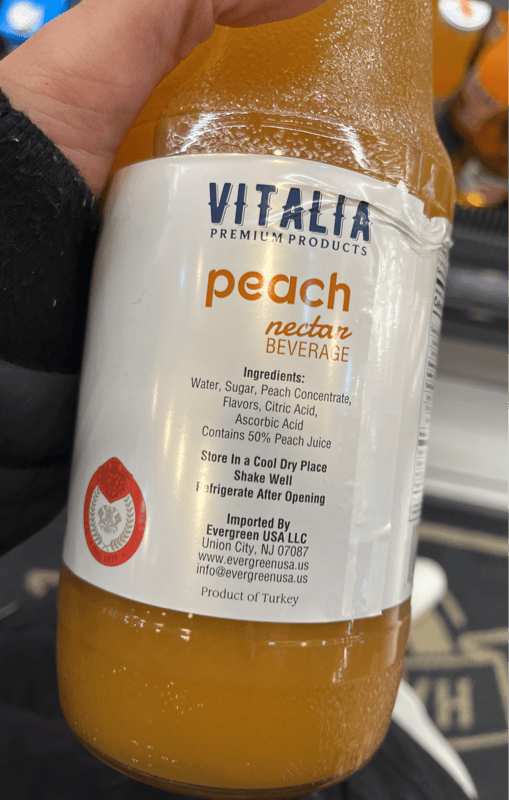 Vitalia Peach Nectar Beverage