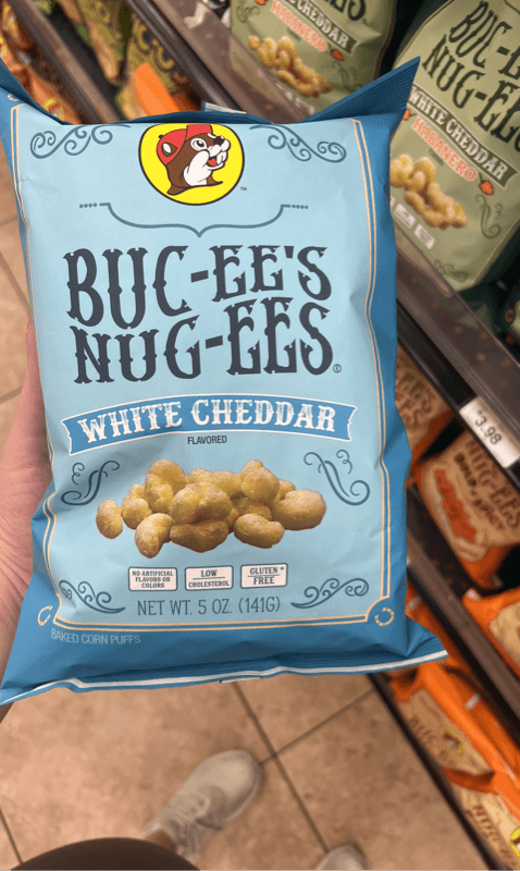 Buc-Ee'S Nug-Ees White Cheddar Flavored Baked Corn Puffs