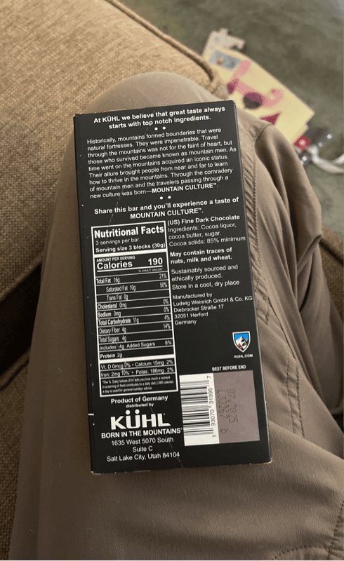 Kuhl Finest Dark Chocolate