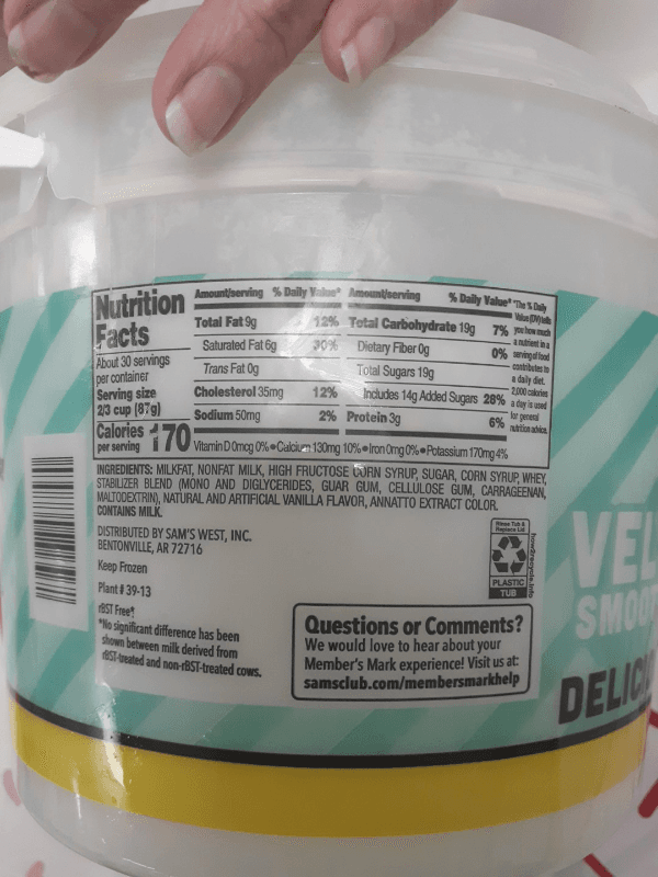 Member'S Mark Vanilla Flavored Ice Cream