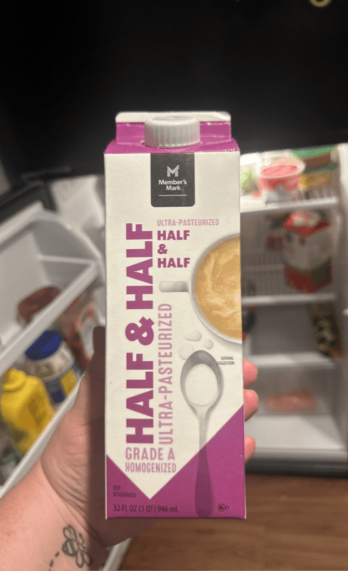 Member’S Mark Half & Half Ultra-Pasteurized