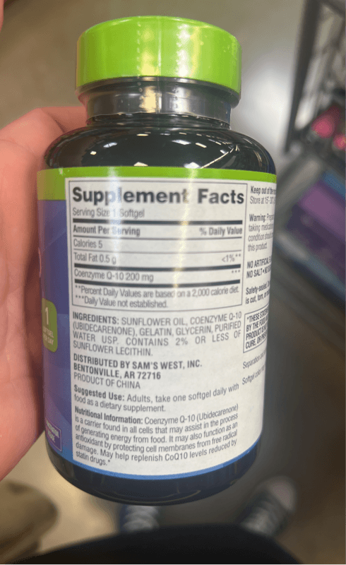 Member'S Mark Coq10 Dietary Supplement, 180 Softgels