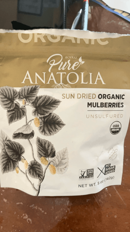 Pure Anatolia Sun Dried Organic Mulberries Unsulfured