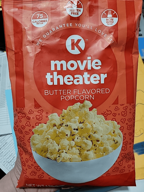 Circle K Movie Theater Butter Flavored Popcorn