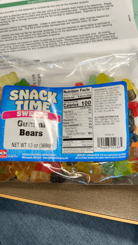Holiday Stationstores Snacktime Sweets Gummi Bears