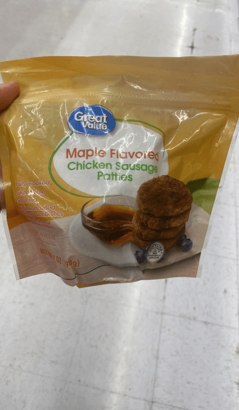 Great Value Maple Flavored Chicken Sausage Patties