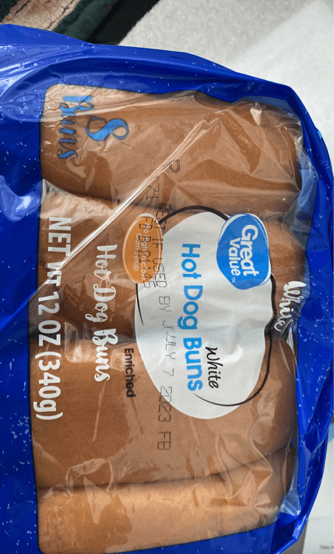 Great Value White Hotdog Buns