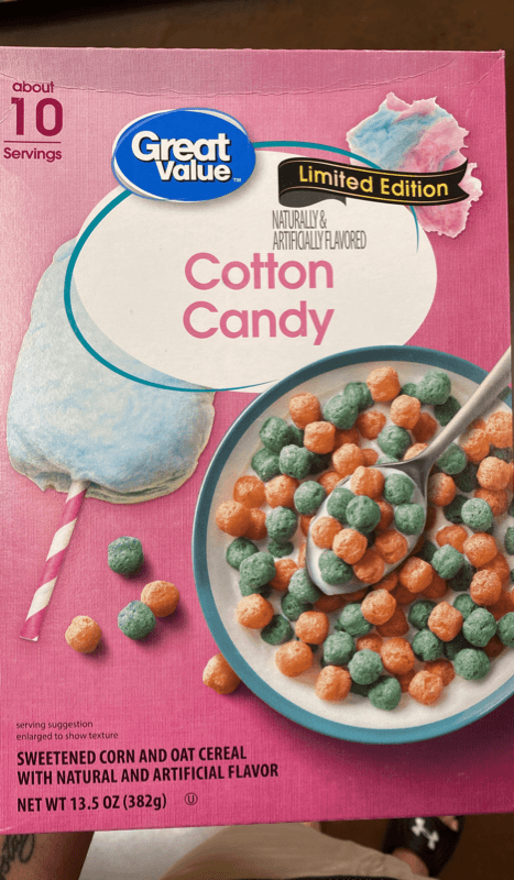 Great Value Cotton Candy Sweet Corn And Oat Cereal