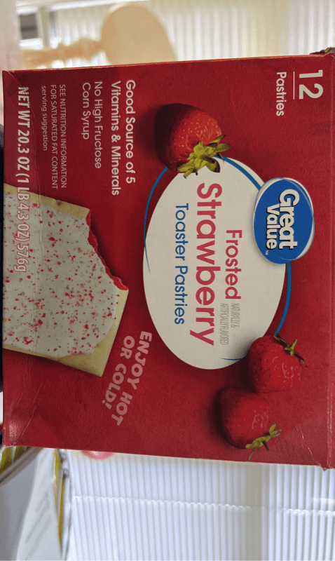 Great Value Frosted Strawberry Toaster Pastries