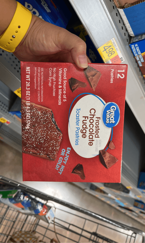 Great Value Frosted Chocolate Fudge Toaster Pastries