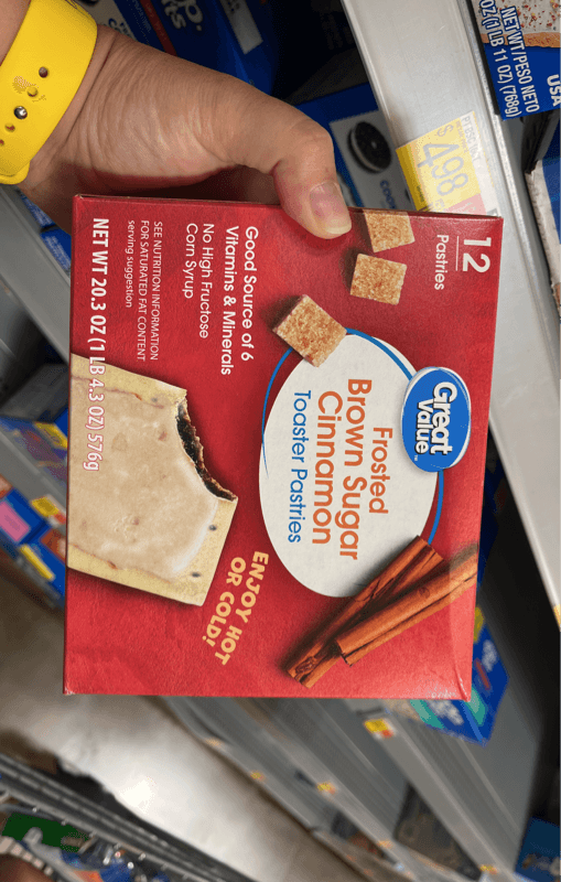 Great Value Frosted Brown Sugar Cinnamon Toaster Pastries