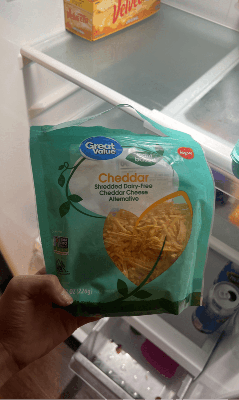 Great Value Plant Based Cheddar Shredded Cheese Alternative