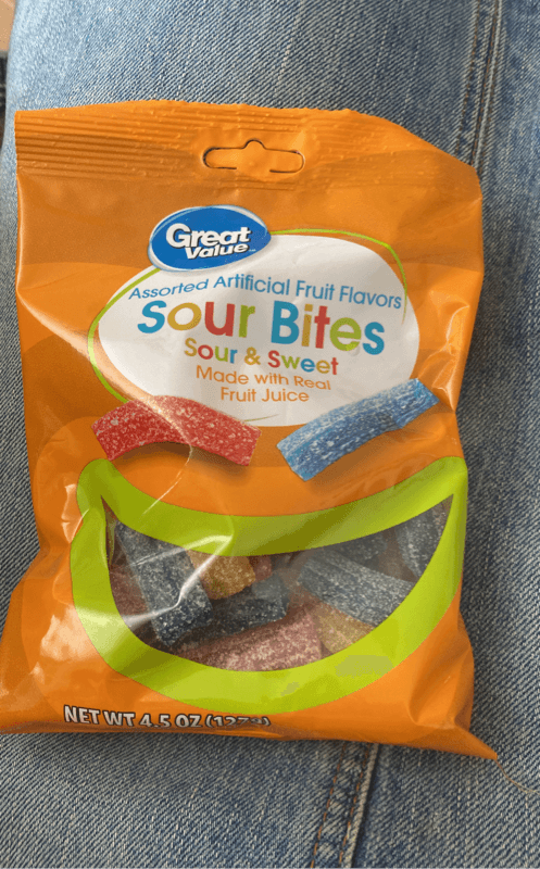 Great Value Assorted Artificial Fruit Flavors Sour Bites