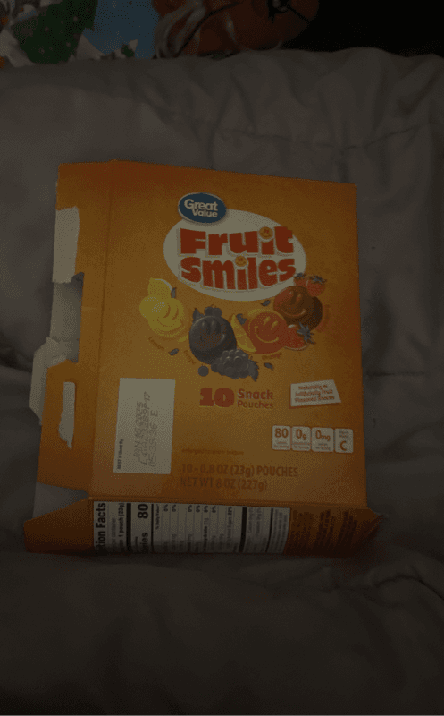 Great Value Fruit Smiles Snack Pouches