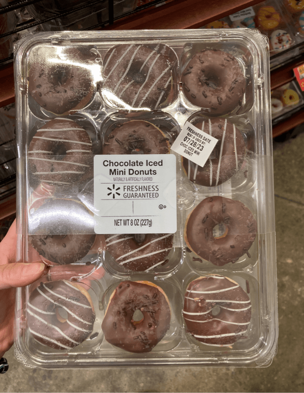 Fresh Guaranteed Chocolate Iced Mini Donuts