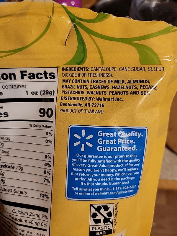 Great Value Dried Cantaloupe