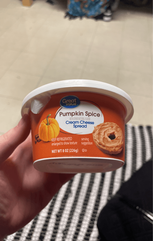Great Value Pumpkin Spice Cream Cheese Spread