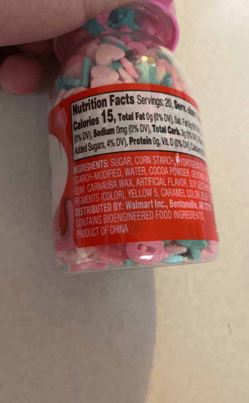 Walmart Great Value Xo Heart Sprinkle Mix