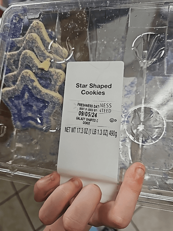 Freshness Guaranteed Star Shaped Cookies