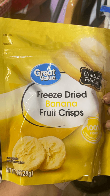 Great Value Freeze Dried Banana Fruit Crisps