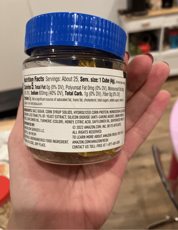 Amazon Fresh Chicken Flavor Instant Bouillon Cubes