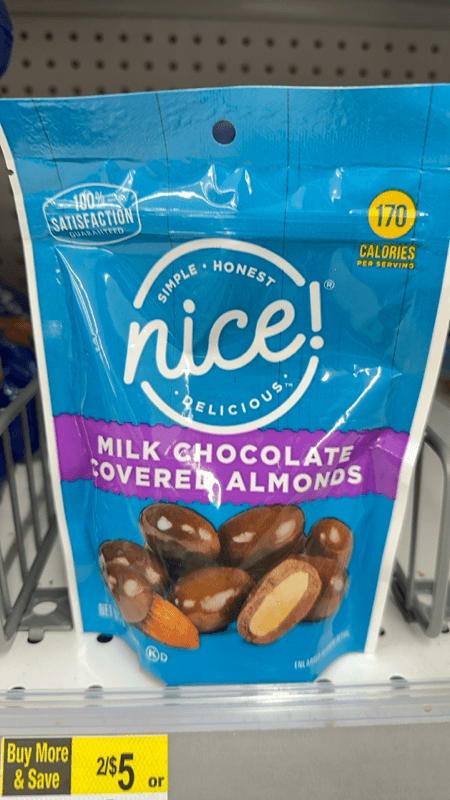 Nice! Milk Chocolate Covered Almonds