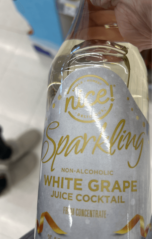 Nice! Sparkling Non-Alcoholic White Grape Juice Cocktail