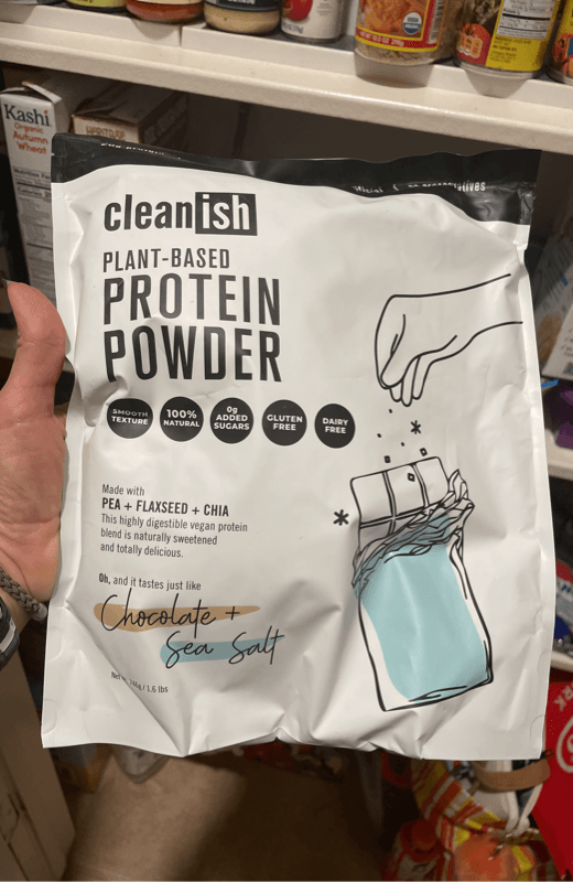 Cleanish Plant-Based Protein Powder Chocolate + Sea Salt