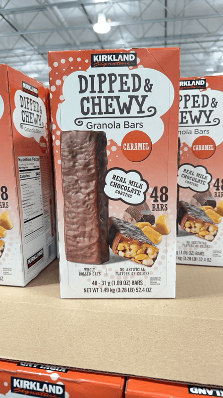 Kirkland Signature Dipped & Chewy Caramel Granola Bars