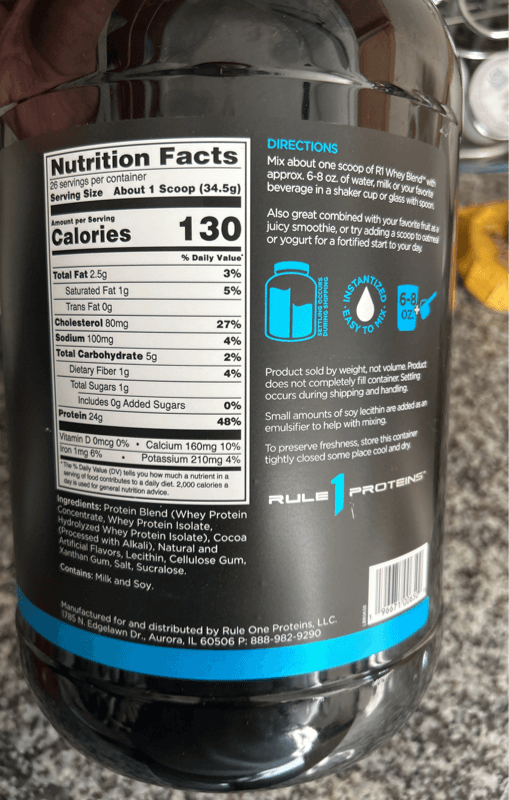 Rule 1 Whey Blend Chocolate Peanut Butter
