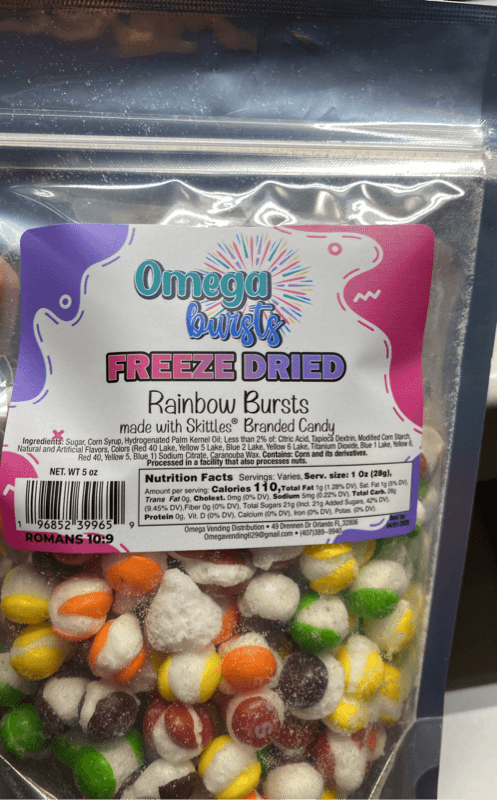 Omega Bursts Freeze Dried Rainbow Bursts