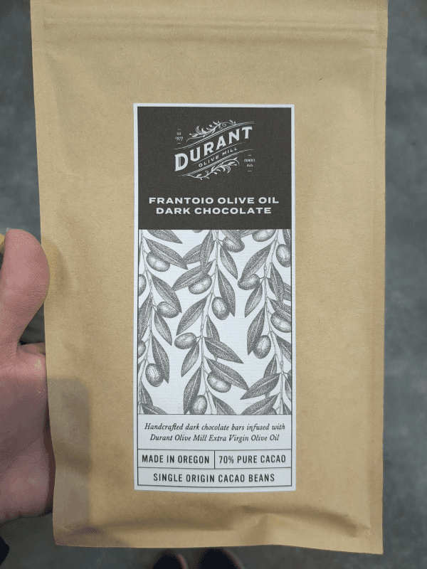 Durant Olive Mill Frantoio Olive Oil Dark Chocolate Bar
