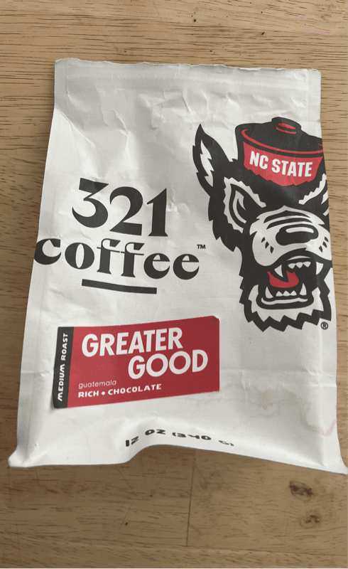 321 Coffee Nc State Greater Good Medium Roast Coffee