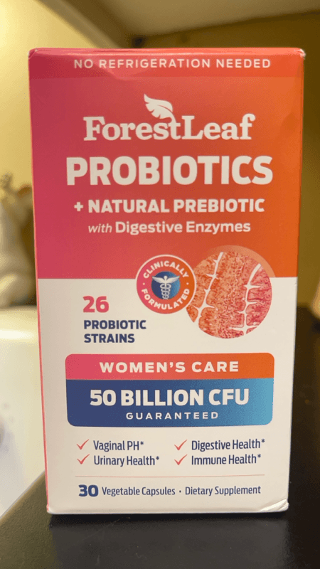 Forest Leaf Probiotics + Natural Prebiotic With Digestive Enzymes, 30 Vegetable Capsules