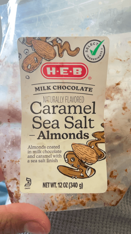 H-E-B Milk Chocolate Caramel Sea Salt Almomds