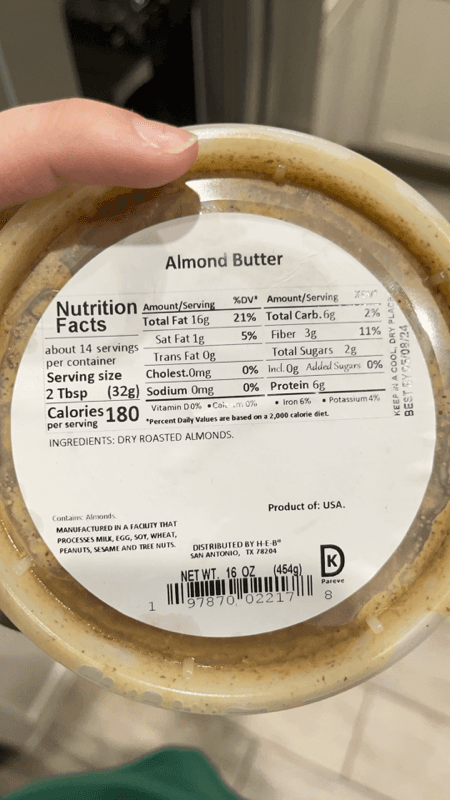 H-E-B Almond Butter