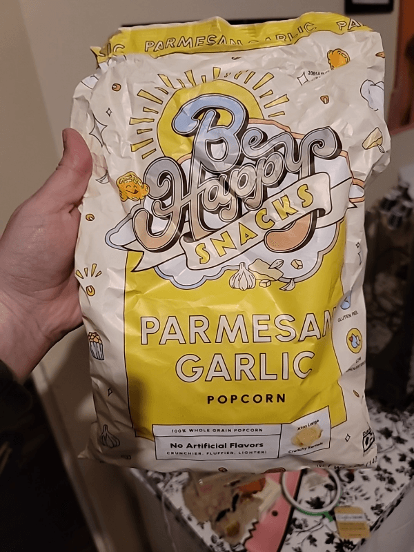 Be Happy Snacks Parmesan Garlic Popcorn