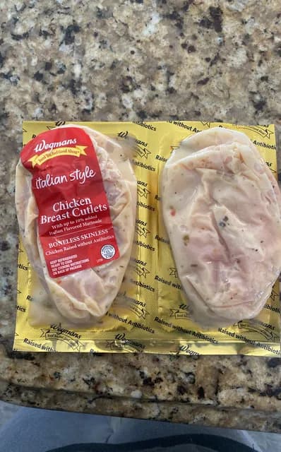 Wegmans Italian Style Chicken Breast Cutlets Boneless Chicken
