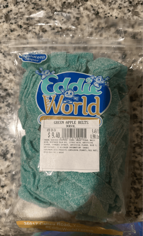 Eddie World Green Apple Belts