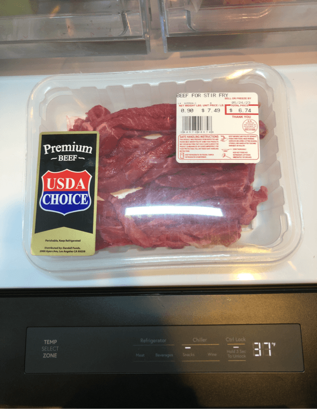 Randall Foods Usda Choice Premium Beef For Stir Fry 0.90 Lbs
