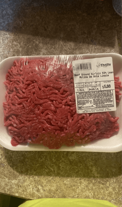Thrifty Specialty Produce & Meat Beef Ground Sirloin 93% Lean