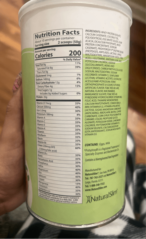 Naturalslim Metabolic Protein Strawberry Shake Mix Meal Replacement