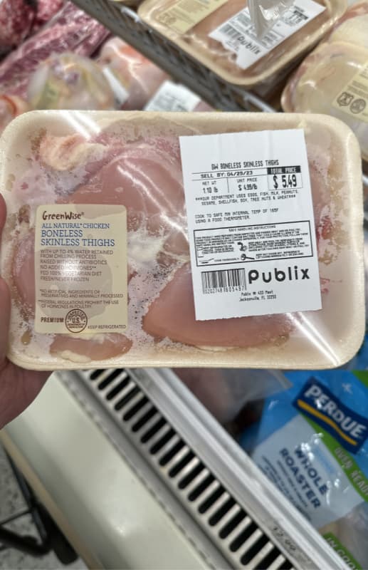Publix Greenwise All Natural Chicken Boneless Skinless Thighs