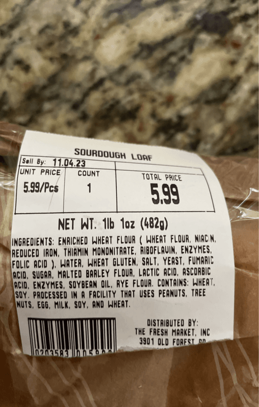 The Fresh Market Sourdough Loaf