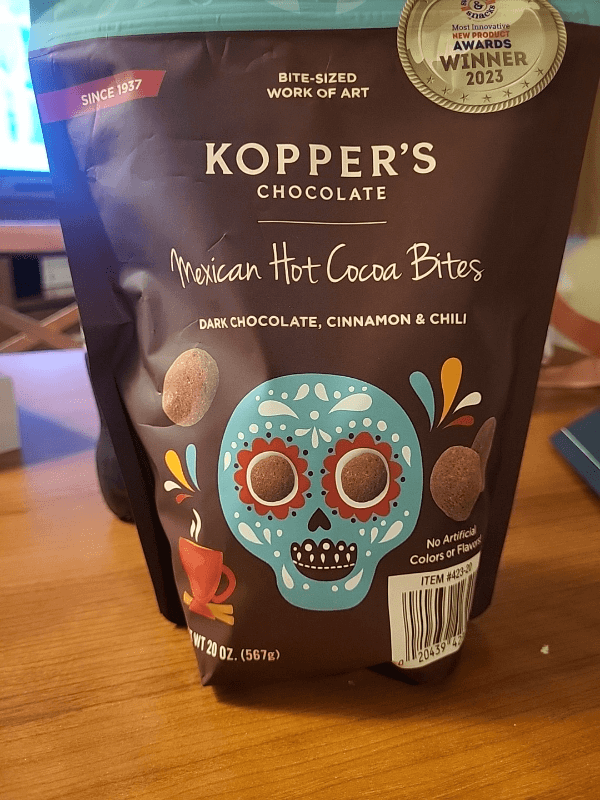 Kopper'S Chocolate Mexican Hot Cocoa Bites Dark Chocolate, Cinnamon & Chili