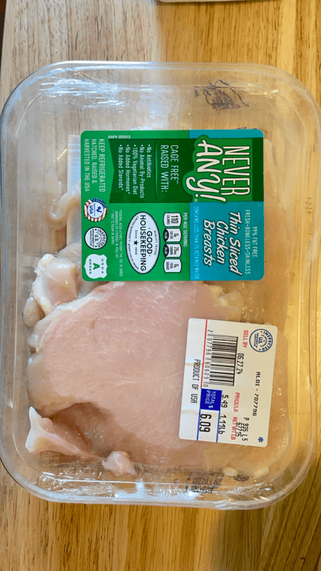Never Any! Fresh Boneless Skinless Thin Sliced Chicken Breasts