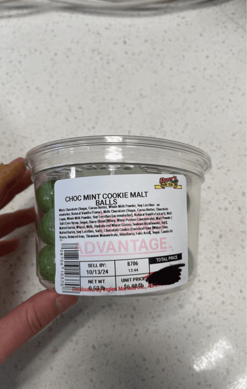 Elmer'S Fresh Choc Mint Cookie Malt Balls