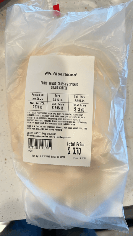 Albertsons Primo Taglio Classics Smoked Gouda Cheese